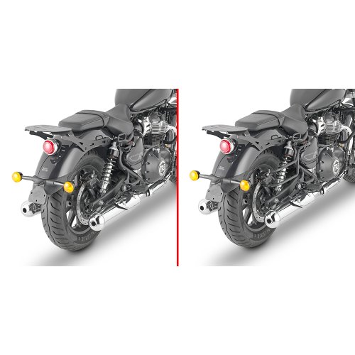 TR9058 trubkový rychlosundávací držák brašen pro Royal Enfield Super Meteor 650 (23-24), REMOVE-X