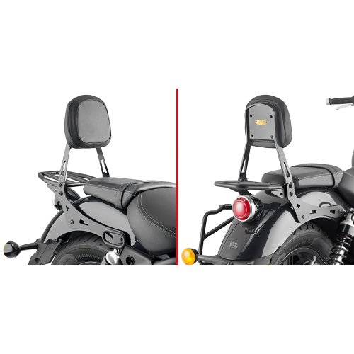TS9058B opěrka s malým nosičem Royal Enfield Super Meteor 650 (23-24), černá