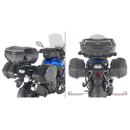 PLX3125 trubkový nosič Suzuki V-Strom 800 DE/800 SE (23-24), pro boční kufry, jen pro V 35 nebo V 37
