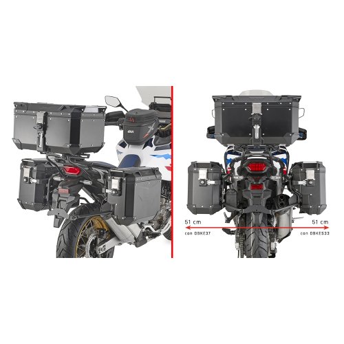 PLOS1178CAM trubkový nosič bočních kufrů OBKEVSxxx s výřezem pro Honda CRF 1100L Africa Twin (20-24)