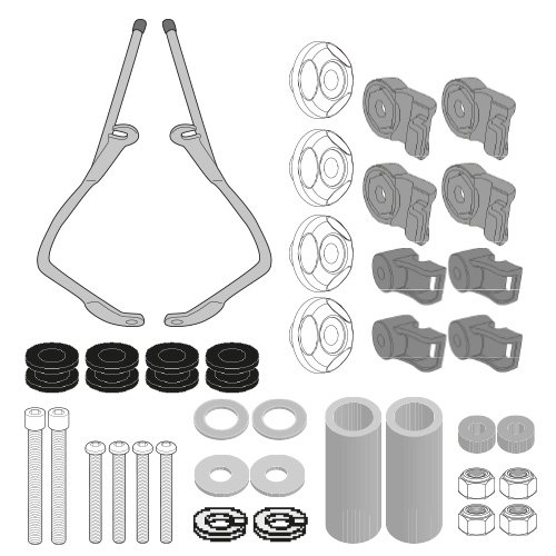 A7067A montážní sada SYM Symphony ST 50-125-200 (21-25) pro plexi 7067A