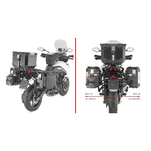 PLOS8717CAM trubkový nosič bočních kufrů OBKEVSxxx s výřezem pro Benelli TRK 702/702 X (23-24)