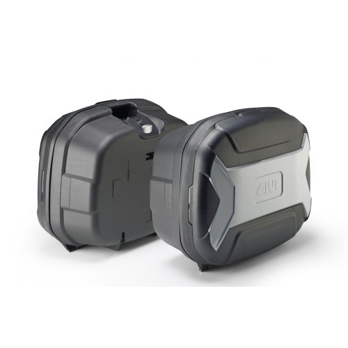 TRK35BNPACK2 sada 2 kufrů GIVI TRK35BN Lite Trekker černý s šedým plastovým víkem (Monokey)