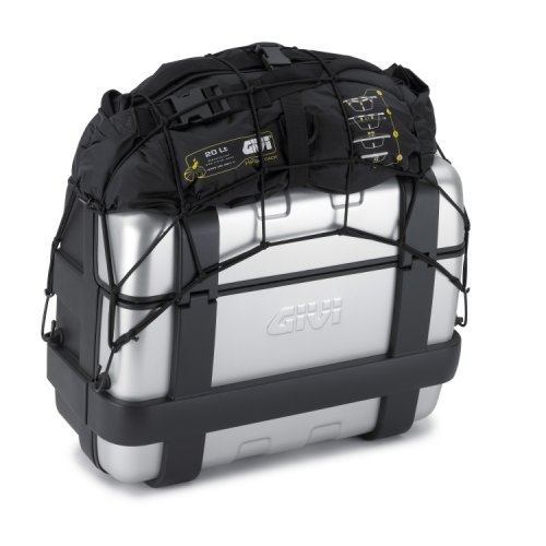 TRK35BNPACK2 sada 2 kufrů GIVI TRK35BN Lite Trekker černý s šedým plastovým víkem (Monokey)
