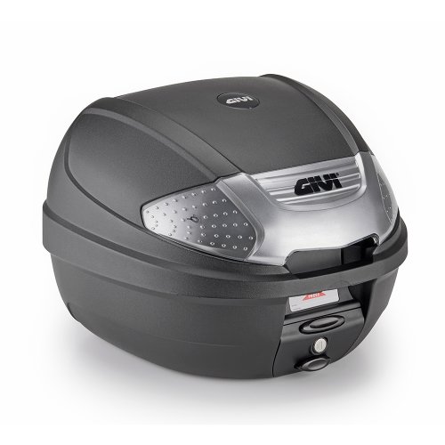 E300NT2B TECH kufr GIVI černý, stříbrné plexi, nové zavírání (Monolock s plotnou), objem 30 ltr.