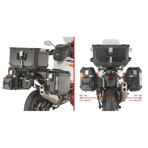PLOS7713CAM trubkový nosič bočních kufrů OBKEVSxxx s výřezem pro KTM 1290 Sup. Adv. S/R (21-24)