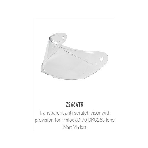 Z2719TR plexi čiré pro přilbu GIVI 50.9 Sport, ECE 22.06, tvrzené proti poškrábání