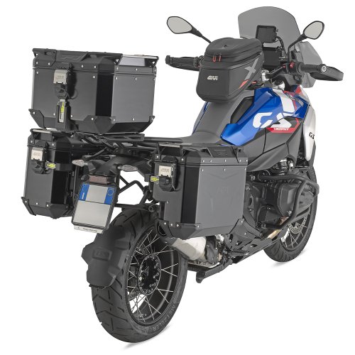 OBKEV42B černý horní kufr GIVI Trekker Outback EVO hliníkový (Monokey topcase), bez zámku, 42 l.