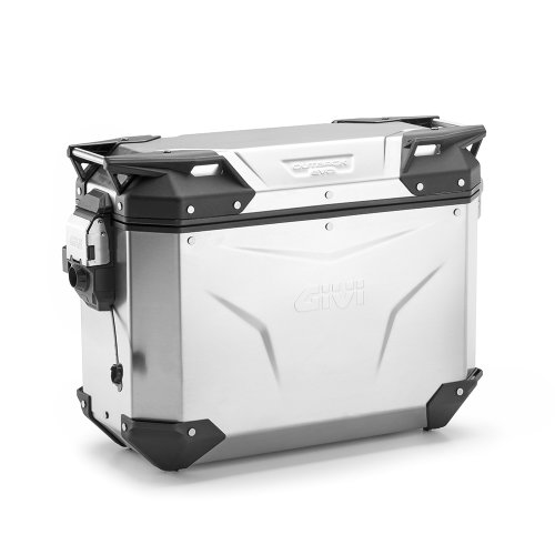 OBKEV37AL stříbrný levý kufr GIVI Trekker Outback EVO SMART hliníkový (boční), bez zámku, 37 ltr.