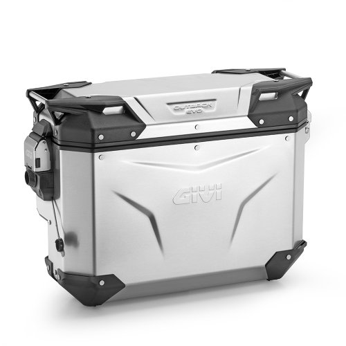 OBKEVS33AR stříbrný pravý kufr GIVI Trekker Outback EVO SMART hliníkový (boční), bez zámku, 33 l.