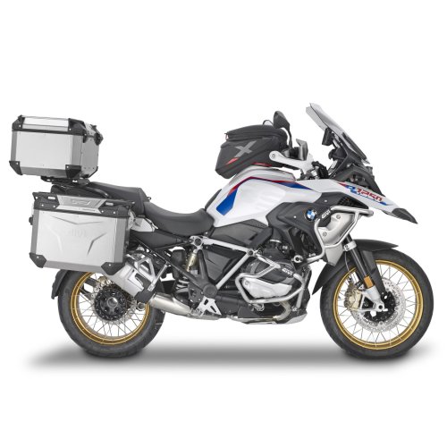 OBKEVS33AR stříbrný pravý kufr GIVI Trekker Outback EVO SMART hliníkový (boční), bez zámku, 33 l.