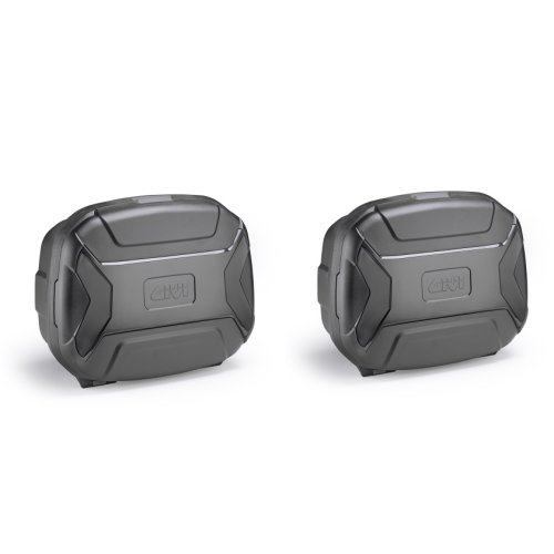 TRK35BBPACK2 sada 2 kufrů GIVI TRK35BB Lite Trekker černý s černým plastovým víkem (Monokey)