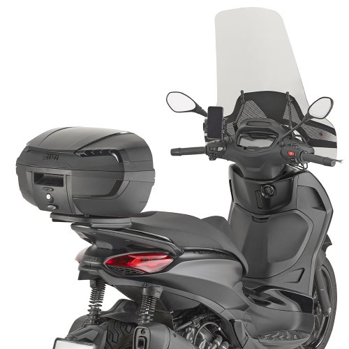 E46NB Riviera kufr GIVI černý Black edition (Monolock s vlastní plotnou), černé plexi, objem 47 lt
