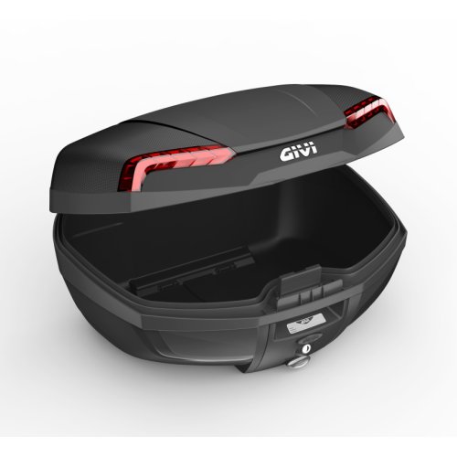 E46NB Riviera kufr GIVI černý Black edition (Monolock s vlastní plotnou), černé plexi, objem 47 lt