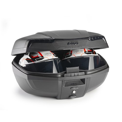 E46NB Riviera kufr GIVI černý Black edition (Monolock s vlastní plotnou), černé plexi, objem 47 lt