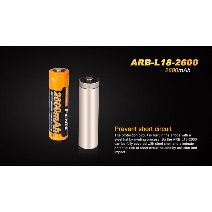 Dobíjecí baterie Fenix 18650 2600 mAh (Li-Ion)
