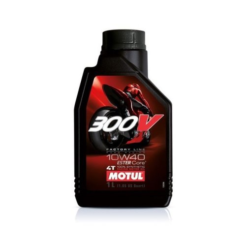 300V 10W40 1 litr MOTUL Factory Line Plně syntetický olej určený pro čtyřdobé motocykly