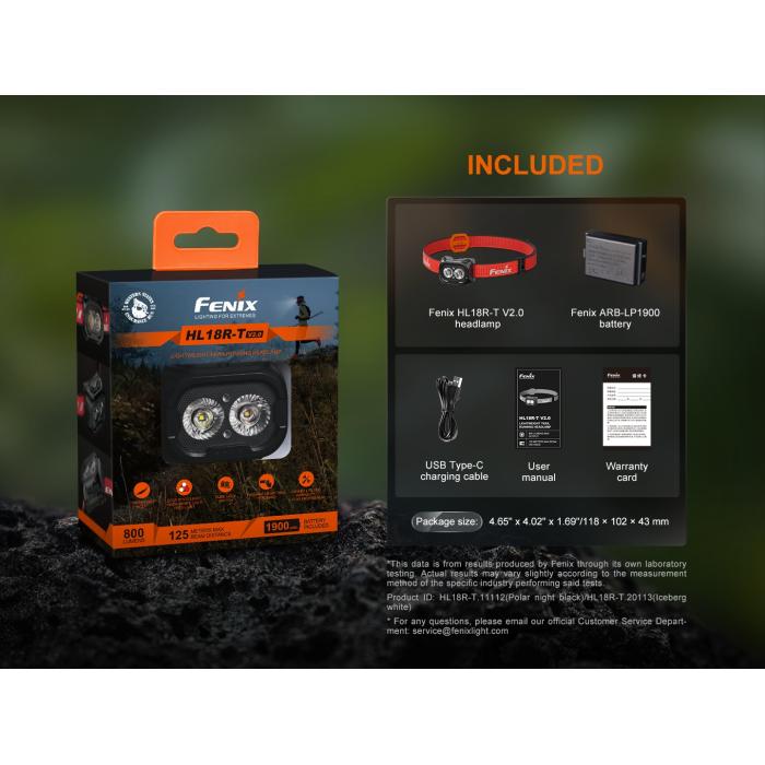 Nabíjecí čelovka Fenix HL18R-T V2.0 černá
