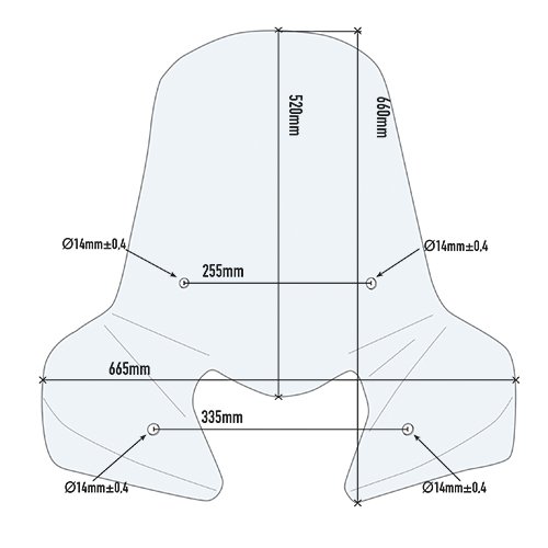 308A plexi čiré Honda SH 300i (07-14), Vision 110 (11-24) vxš520x665 mm