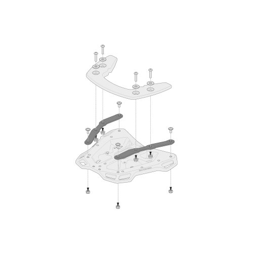 Sada adaptéru pro Adv.Rack  na kufry Krauser K-Wing, Hepco &amp; Becker C-Bow. Č