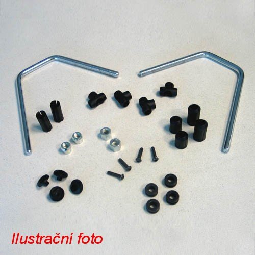 D140KIT montážní sada Yamaha FZ6 (04-06) pro plexi 140D, nerezová