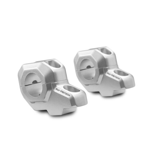 zvýšení řídítek 28 mm řídítka H = 30 mm. Zpět 22 mm. stříbro.