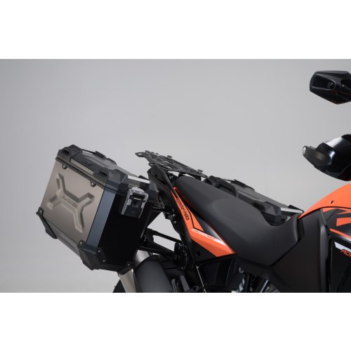 TRAX ADV sada bočních kufrů Silver. 45/37 l. KTM 1050/1090/1190 Adv,1290 SA