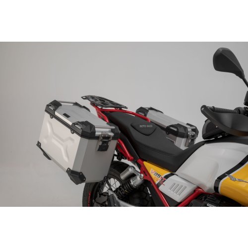 sada kufrů TraX -stříbrný 37/45 l. Moto Guzzi V85 TT (19-).