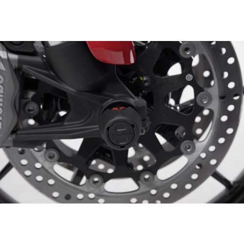 padací protektory na přední osu Black. Ducati Multistrada V4 (20-).