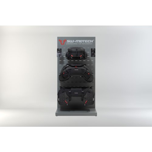 Sales display room with mounting Topic: PRO rear bags and accessories.