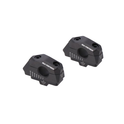 vario zvýšení řídítek o průměru 22mm, H 25, černé, možné posunutí dozadu 5/10/15/20/25/30