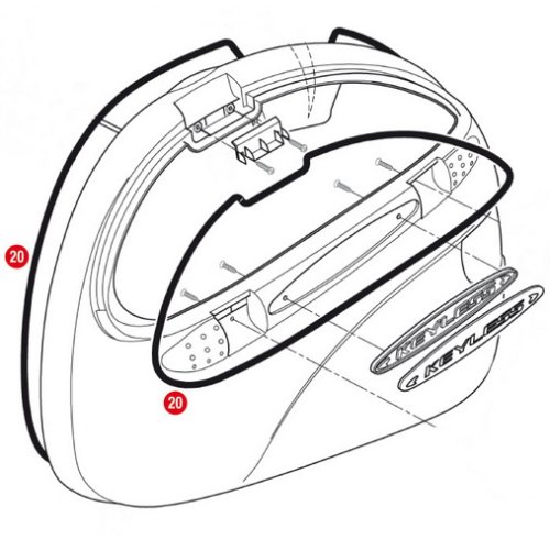 Z726 těsnění hlavního víka kufru E 41 Keyless, černé