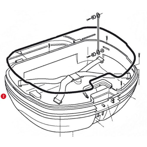 Z46FNM spodní víko kufru GIVI V 46, černé