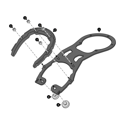 PRO tank ring Black. Honda CMX Rebel 1100 (20-)