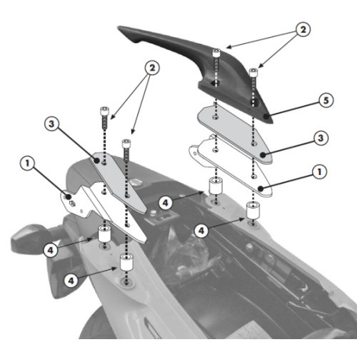 777KIT sada pro montáž PLXR 208 bez SR 777 (M) pro Honda - CBF 1000 / CBF 1000 ST (10-14)