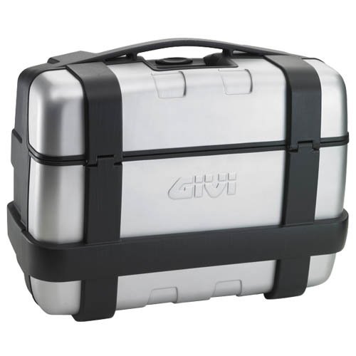 TRK33N kufr GIVI Trekker černý se stříbrným hliníkovým víkem (Monokey), objem 33 ltr.