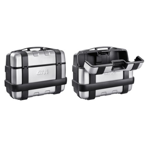 TRK33N kufr GIVI Trekker černý se stříbrným hliníkovým víkem (Monokey), objem 33 ltr.