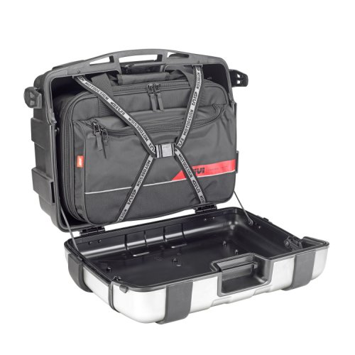 TRK33N kufr GIVI Trekker černý se stříbrným hliníkovým víkem (Monokey), objem 33 ltr.