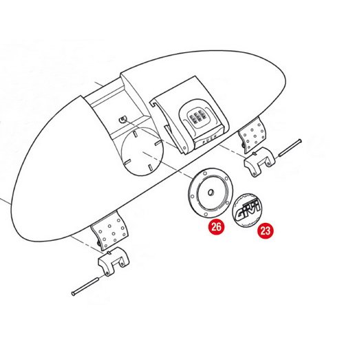 Z200 samolepka s logem GIVI kulatá, na víko kufru E 41 Keyless