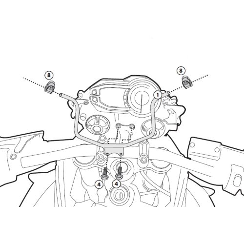 D6401KIT pro Triumph Tiger 800/800 XC/800 XR (11-17) montážní sada pro plexi 6401 DT