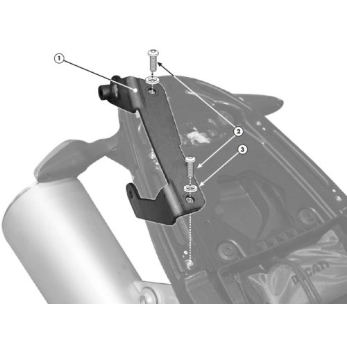 7400KIT sada pro samostatnou montáž nosiče TE 7400 bez Monoracku pro Ducati Monster 1100 EVO (11-12)