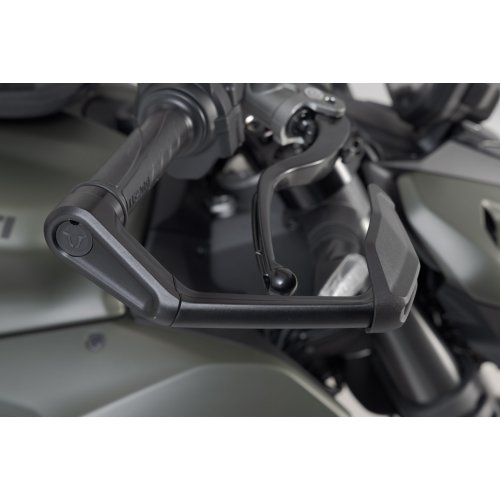 Lever guards with wind protection Black. Ducati Streetfighter V2, Triumph Daytona.