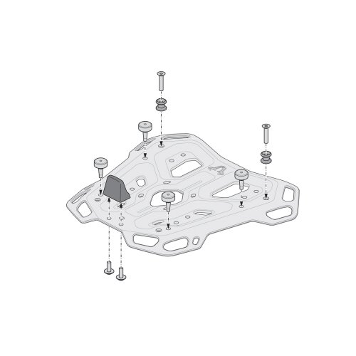 DUSC XL top case system Black. 55 l. BMW F 750/800/850 GS. Plastic rack.
