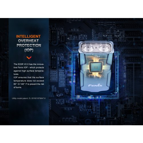 Nabíjecí baterka Fenix E03R V2.0 GE - červená