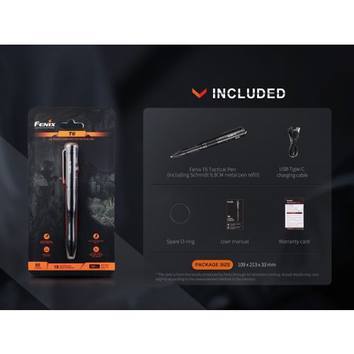 Taktické pero Fenix T6 s LED svítilnou - modrá