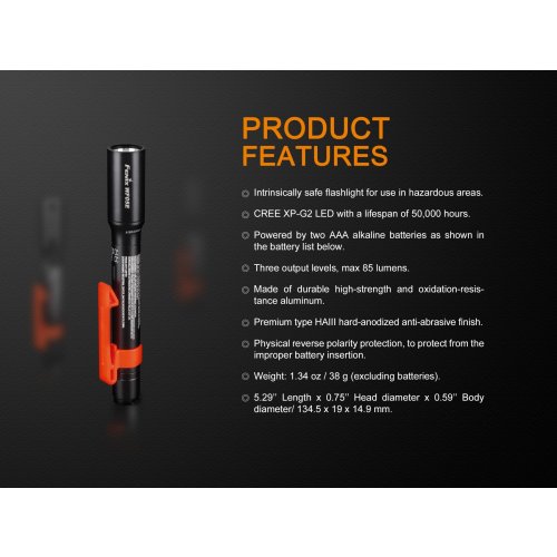 ATEX svítilna Fenix WF05E