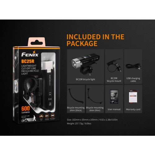 Nabíjecí cyklosvítilna Fenix BC25R