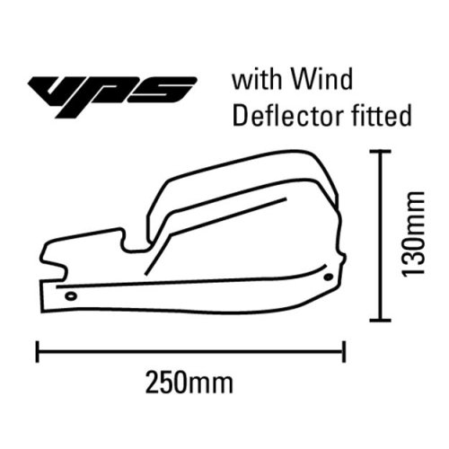 VPS plasty černé/bílý nápis vč. deflektoru-nový typ