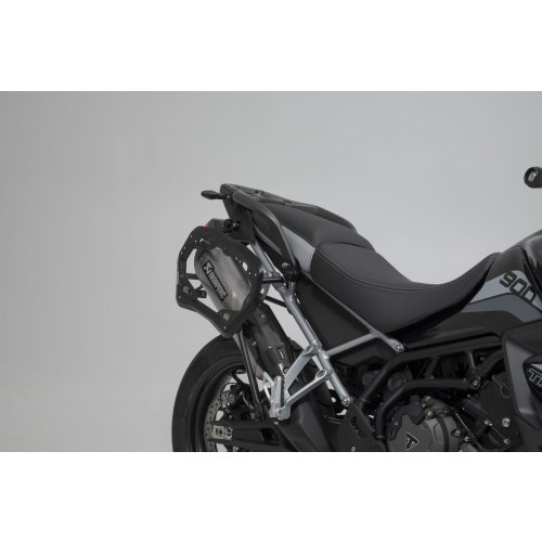 TRAX ADV aluminum case system + Akrapovic Black. 45/37 l. Triumph Tiger 900 (19-23