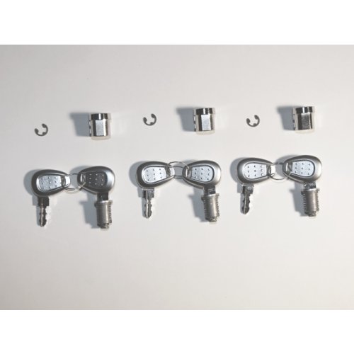 Z228A sada 3 zámků (lze i pro E 52 a V 46) se stříbrnými klíči